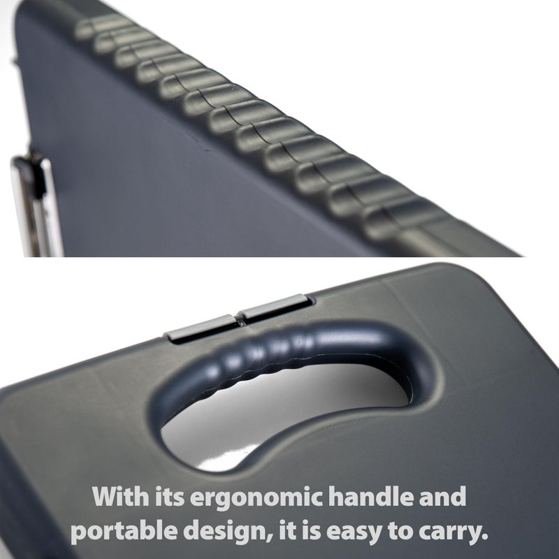 OfficemateÂ® OIC Tablet Clipboard Case, 16 1/10"H x 10 1/5"W x 1 3/10"D, Charcoal - Image 3